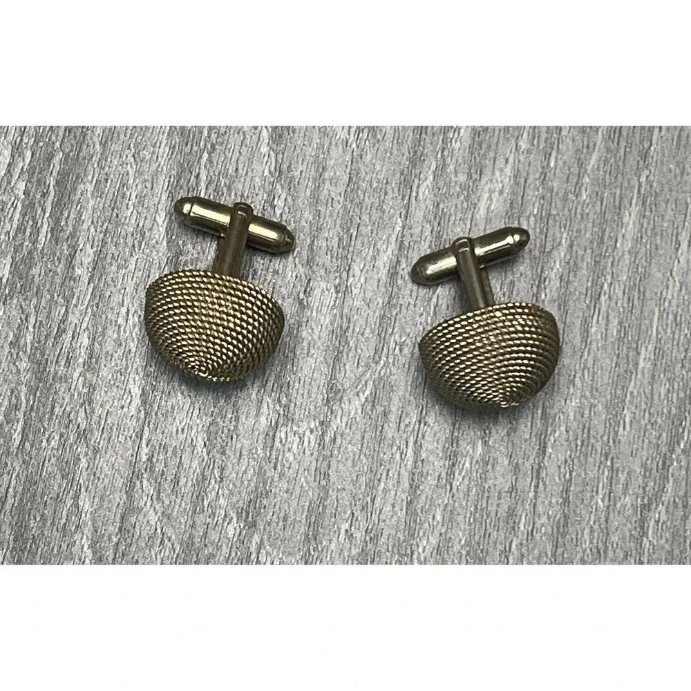 Vintage Gold Tone‎ Rope Mesh Knot Cufflinks Men's Fashion Jewelry Accessories